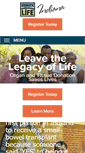 Mobile Screenshot of donatelifeindiana.org